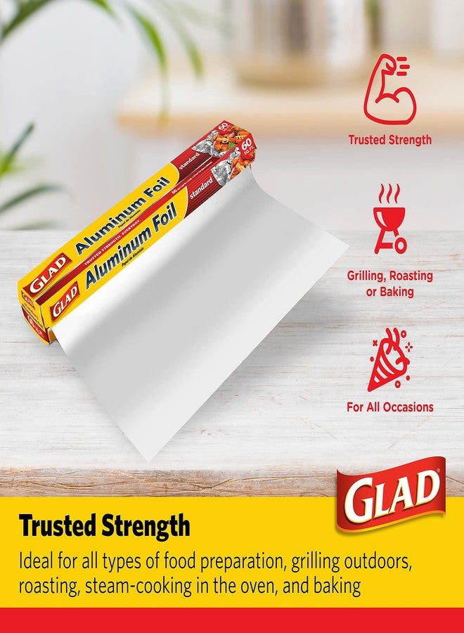 Glad Aluminum Foil, 60 Square Feet | Aluminum Foil For Grilling, Roasting, Baking - Image 3