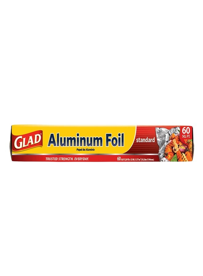 Glad Aluminum Foil, 60 Square Feet | Aluminum Foil For Grilling, Roasting, Baking - Image 1