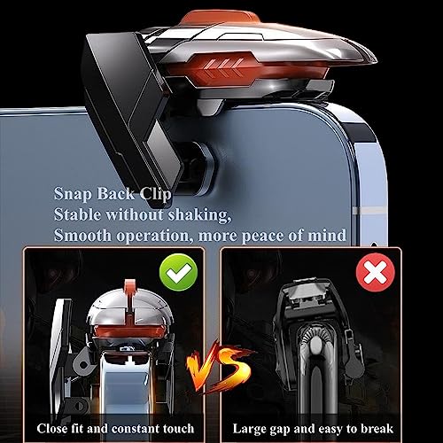 Rakizbe PUBG Mobile Game Triggers, 4 Triggers [6 Finger Operation] High Sensitive Shoot Aim Gaming Controller Gamepad Grip Joysticks Buttons - Image 4