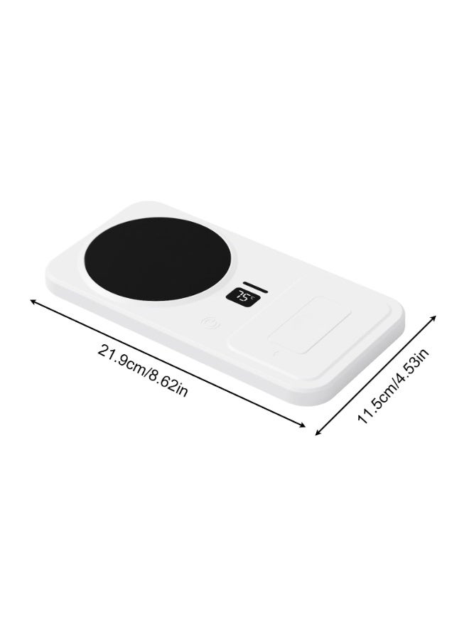 Flushrenic Mug Warmer, 22W Wireless Coffee Cup Heater with Adjustable Settings, Wireless Charging Pad, 3 Temperature Settings, 8-Hour Auto Shut-Off, Power Indicator Light and Wireless Charging Function | Coffee/Tea Cup Warmer, Suitable for Home, Office and Travel Use (White, 21.9 x 11.5 x 1.6cm) - Image 2