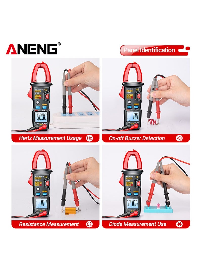 ANENG - ST183 Digital Clamp Meter AC Current 6000 Counts True RMS Multimeter DC/AC Voltage Tester Hz Capacitance NCV Ohm Tests - Image 1
