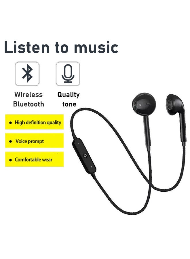 Bluetooth in-ear wired headphones (with microphone) - black - Image 2