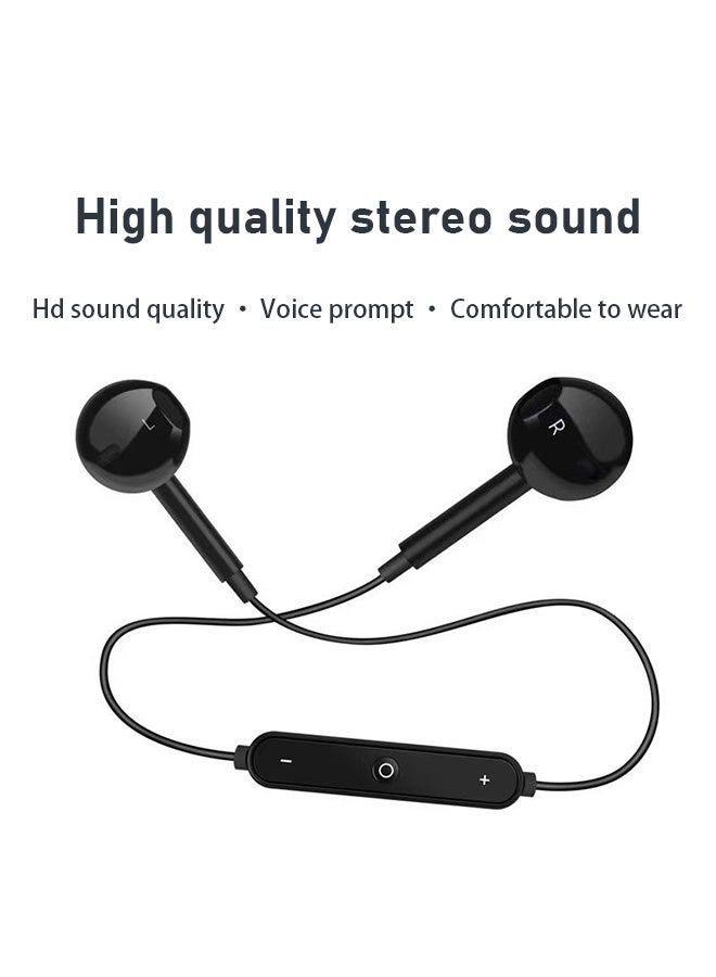 Bluetooth in-ear wired headphones (with microphone) - black - Image 4
