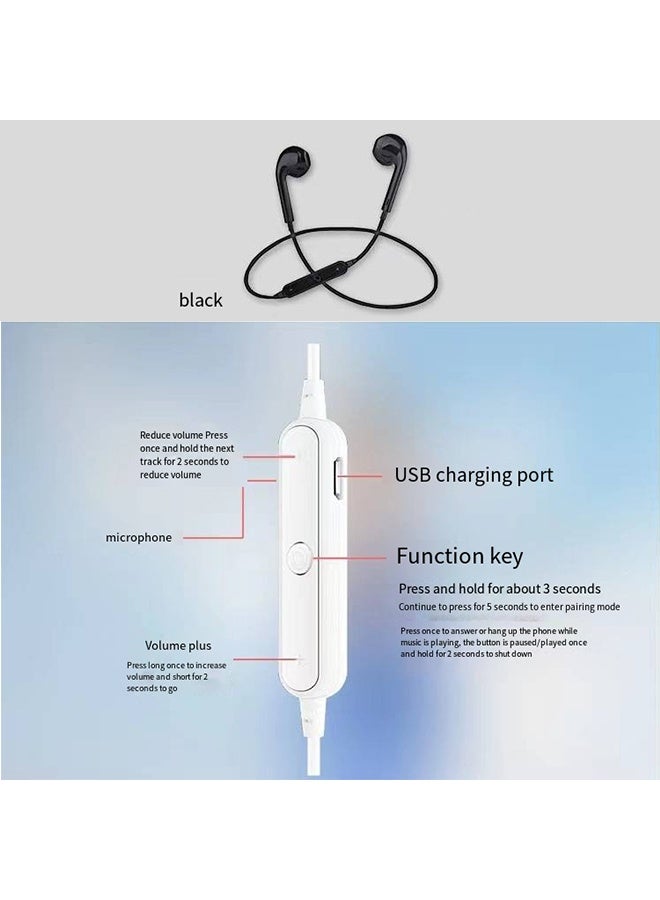 Bluetooth in-ear wired headphones (with microphone) - black - Image 3