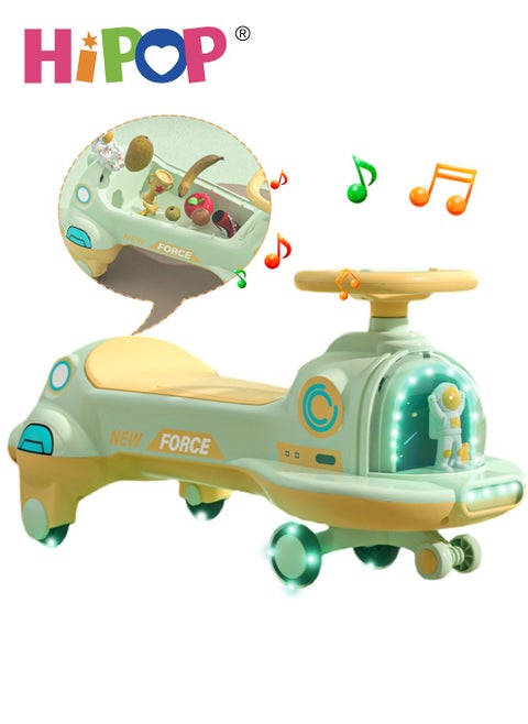 Ride on Toys for Kids,Magic Swing Car with Storage Seats,Music and Lights,Silent and Anti-Rollover,Double Reinforcement Material,Kids Twist Car