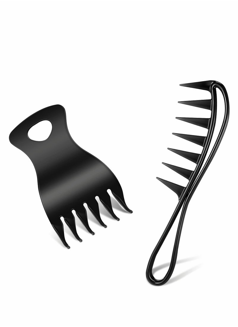 Men Styling Comb Set, Wide Teeth Fork Comb, Texture Comb, Fork Hair Comb Detangling Comb Afro Hair Combs Hair Coloring Combs Hairdresser Hair Comb for Women Men Wavy Long Curly Hair Care  - Image 1