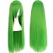 ANOGOL 80cm Green Wig for Women Girls Cosplay Straight Wig with Bangs Synthetic Hair Wig Costume for Anime - Image 2