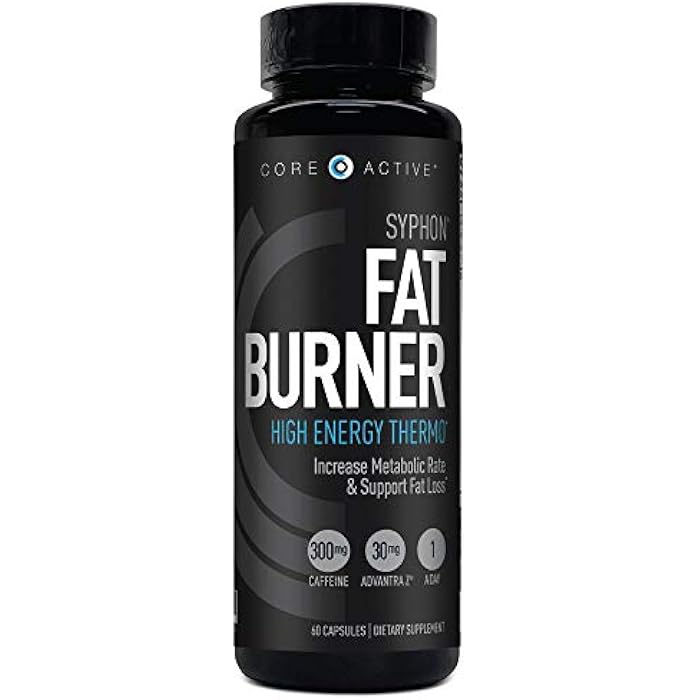 (CORE)ACTIVE Core Active Syphon Thermogenic Fat Burner for Men, Keto Pills, Advantra Z for Energy, Focus, Appetite Control, Increase Metabolism Muscle Toning Supplements, Weight Loss Pills for Women - 60 Capsules - Image 1