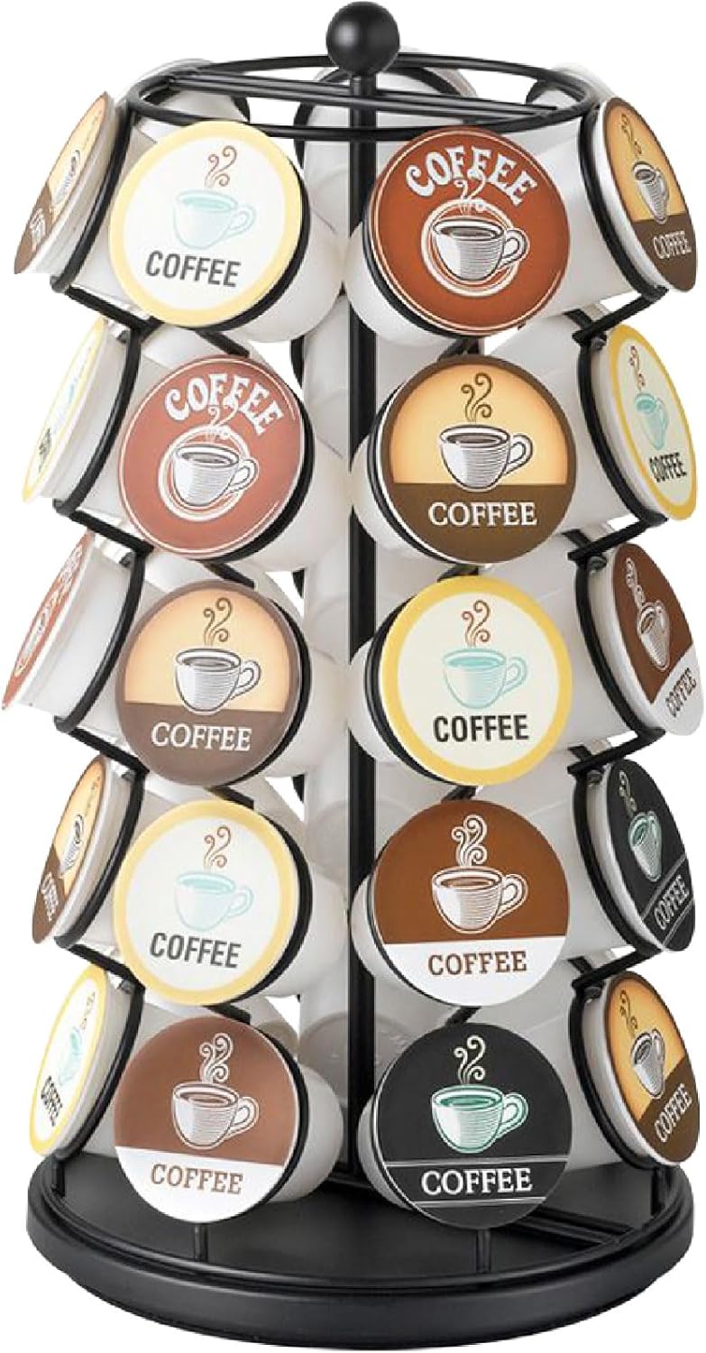 Nifty Solutions K-Cup Carousel - Black, Holds 35 K-Cups, 7" x 13" for Kitchen and Office - Image 1
