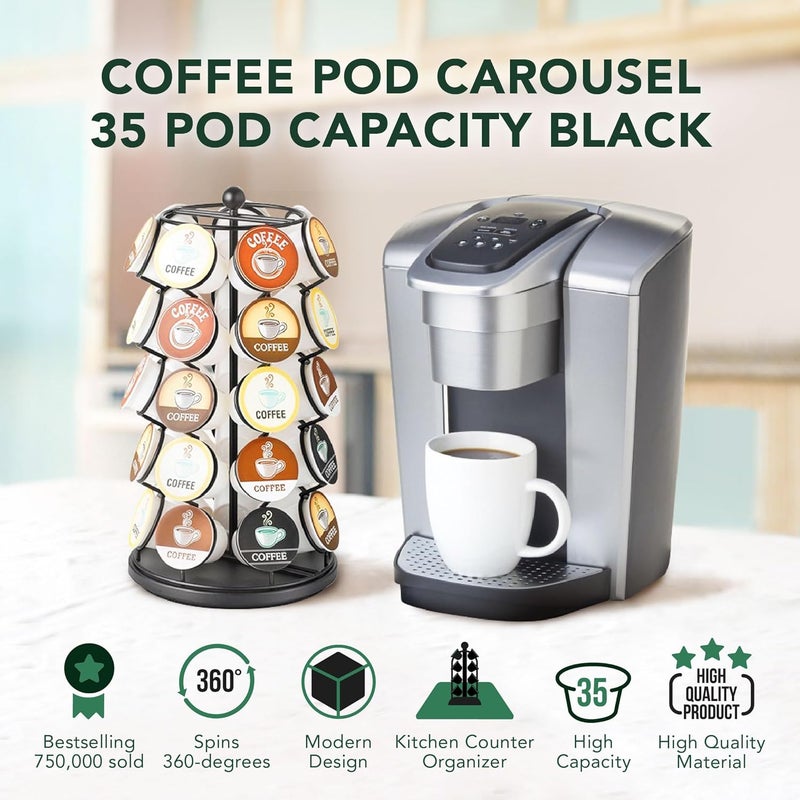 Nifty Solutions K-Cup Carousel - Black, Holds 35 K-Cups, 7" x 13" for Kitchen and Office - Image 5