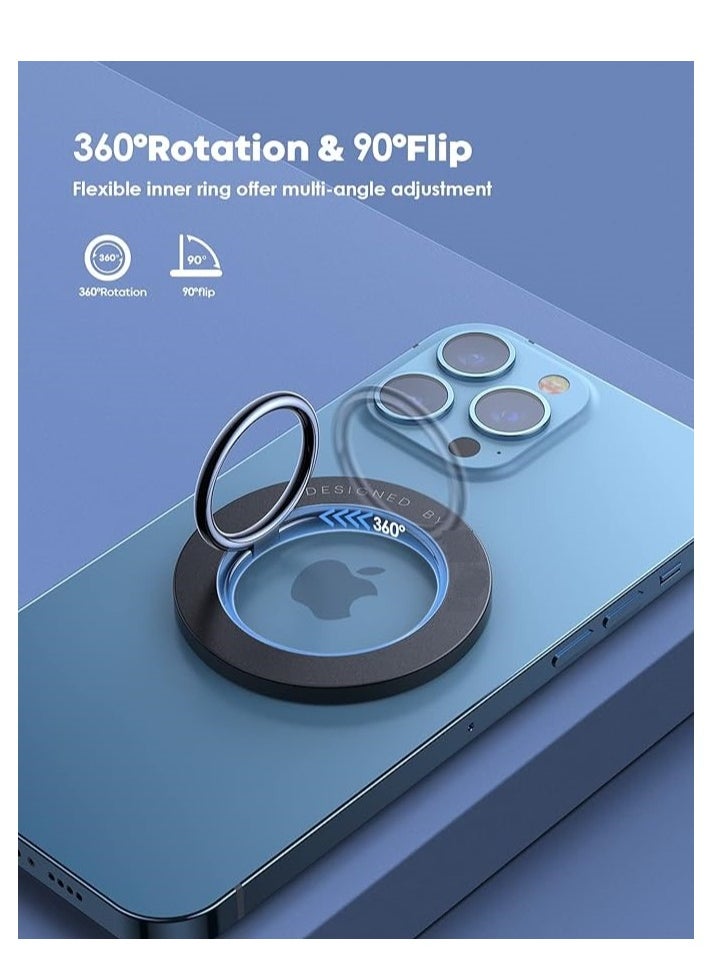 YoYoTech Magnetic Phone Holder for MagSafe Finger Phone Ring Stand Holder,Magnet Ring Grip,Compatible with iPhone 15 14 13 12 11 Pro Max,Samsung S23 Ultra,S22 Ultra and Magsafe Phones-Black  - Image 1