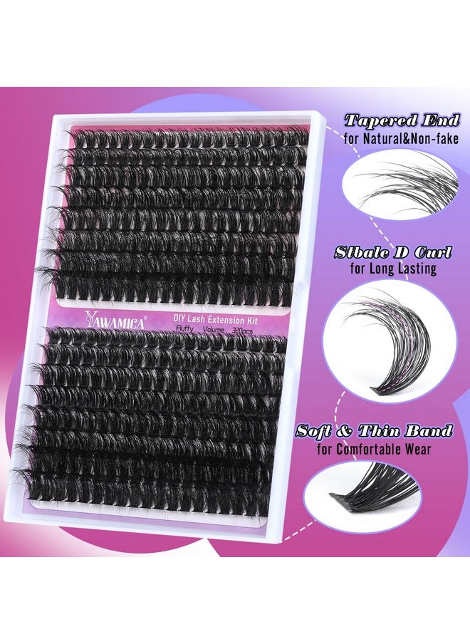 Fluffy Volume Lash Clusters 320Pcs Diy Lash Extension 1020Mix D Curl Eyelash Clusters 80D+100D Wispy Individual Lashes Cluster Eyelash Extensions Diy Lash At Home By Yawamica - pzsku/Z6E2DBFF6DCBD5EAC8A8BZ/45/_/1707975602/8be77952-0ef4-4f70-afdc-9db90a72b53d