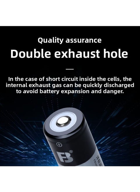 Standard (FB)18650 Cylindrical Rechargeable Battery Suitable For Handheld Stabilizer/strong Light Flashlight/small Wind-Color:Battery + Charger Suit (2 Batteries +1 Charger)