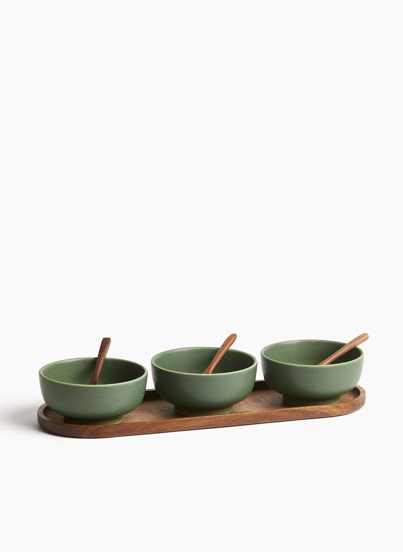 اتش اند ام 3-Pack Stoneware Serving Bowls