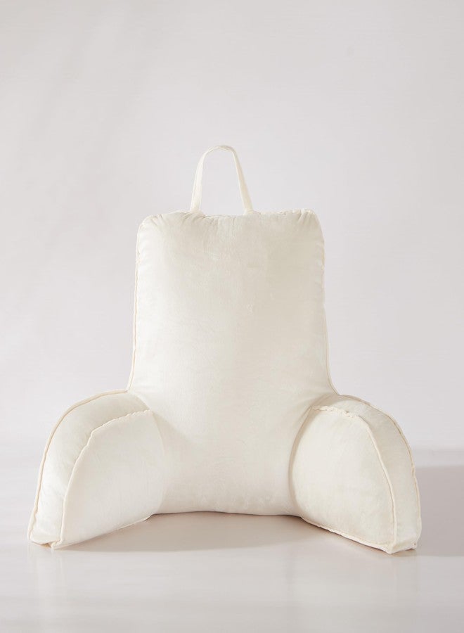 StarAneer Reading Pillow for Sitting in Bed Adult,Back Pillow for Bed Sitting Up,Husband Pillow,Backrest Back Support Chair Pillow, College Dorm Essentials for Girls and Boys, Velvet Beige L - Image 2