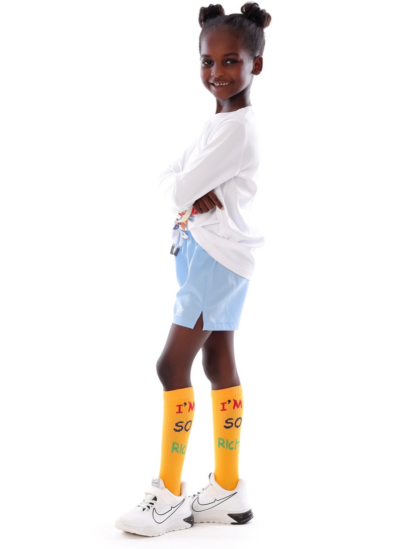 ANJA Girls' Light Blue Sport Shorts – Comfortable, Stylish Design - Image 3