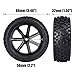 Aimrock 12mm Hex 22 PreGlued RC Buggy Wheels and Tires Out Dia 35 for 110 112 114 116 OffRoad RC Buggy Truck Set of 4 - Image 4
