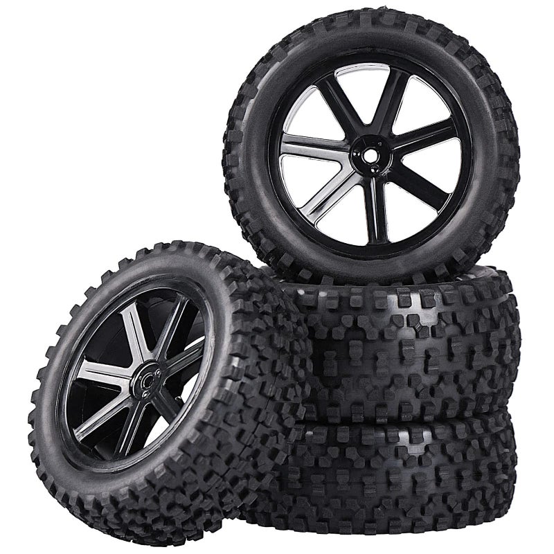 Aimrock 12mm Hex 22 PreGlued RC Buggy Wheels and Tires Out Dia 35 for 110 112 114 116 OffRoad RC Buggy Truck Set of 4 - Image 3