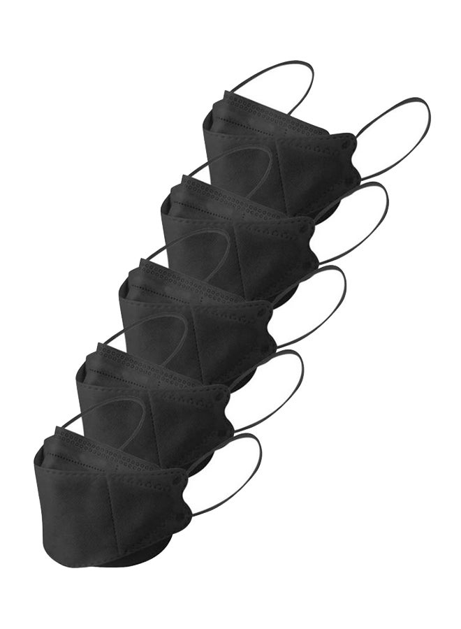 Alyashmac 5-Pieces N95 FFP2 5 Layers Filtering Black Face Mask - Image 1