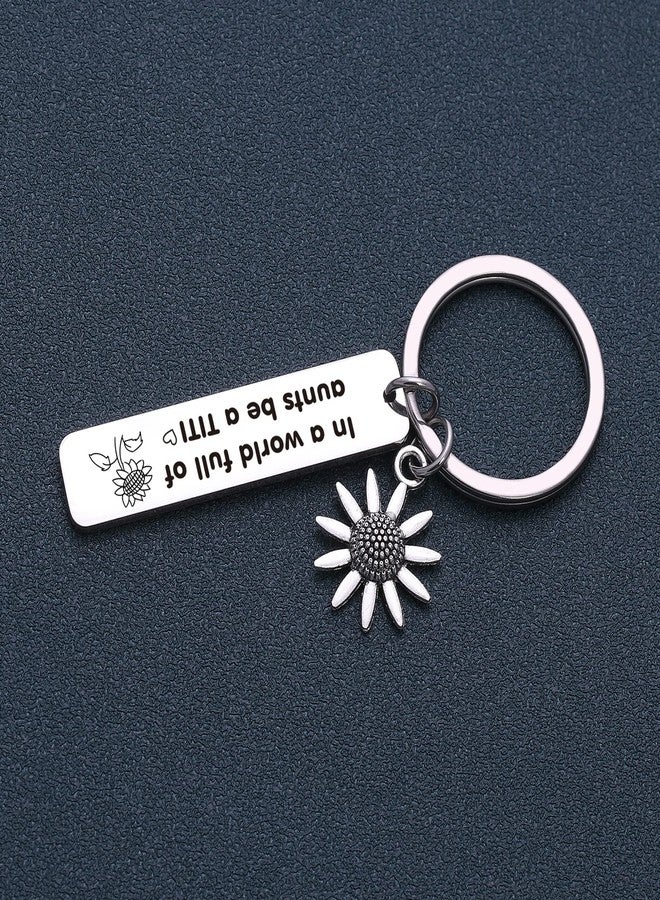 NOTHERS RSZOTW Aunt Gift TITI Jewelry Aunty Appreciation Jewelry Best Aunt Ever Keychain TITI Birthday Keychain Sunflower Gifts Aunty Gifts - Image 4