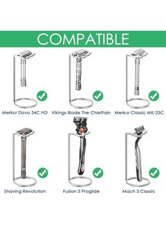 Linkidea Safety Razor Holder Stand Shaving Brush Stand Deluxe Men  - Image 3