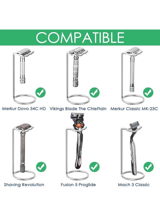 Linkidea Safety Razor Holder Stand Shaving Brush Stand Deluxe Men  - Image 3