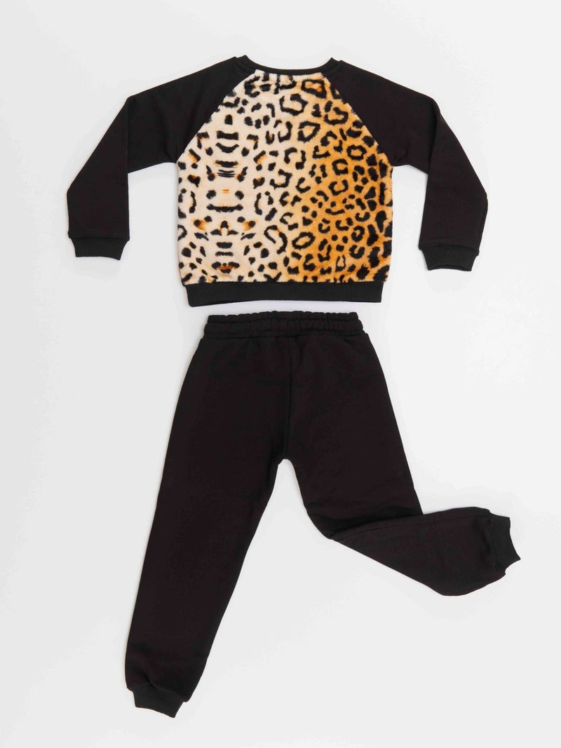 Denokids Plush Leopard Girl Tracksuit  - Image 4