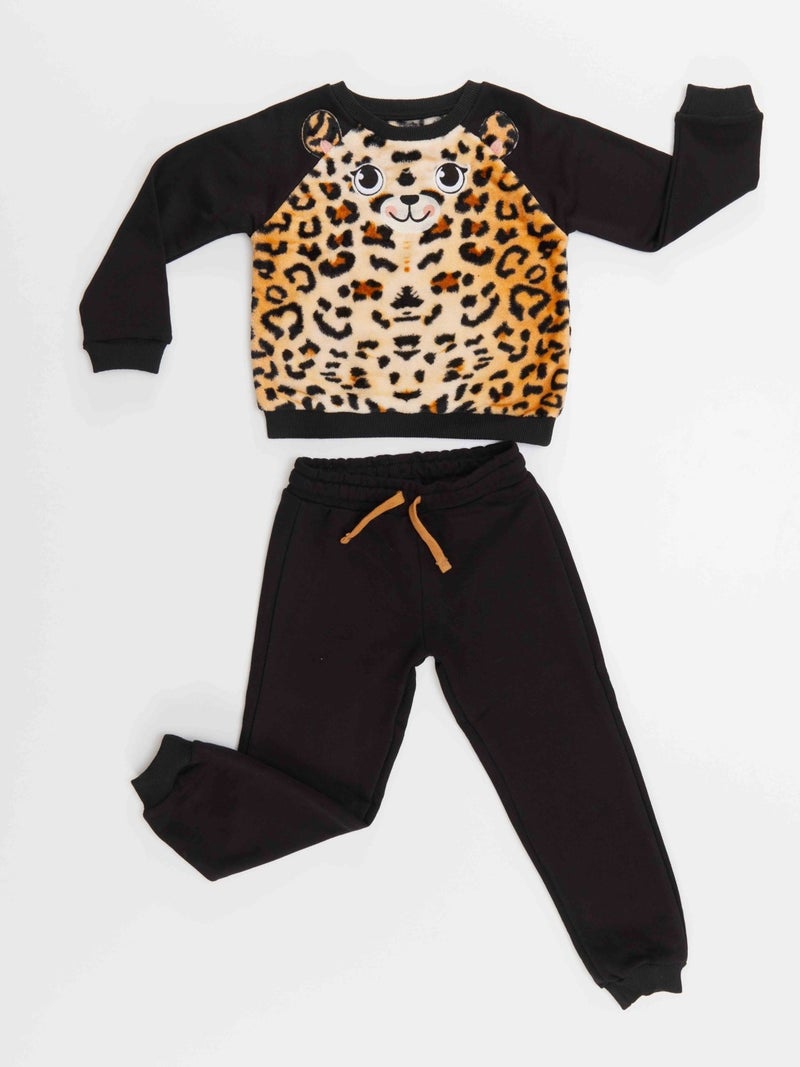 Denokids Plush Leopard Girl Tracksuit  - Image 3