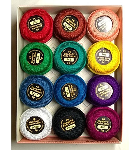 ELEGANZA Wonderfil Eleganza 8 Perle Cotton Embroidery Thread Sampler Collection Kaleidoscope