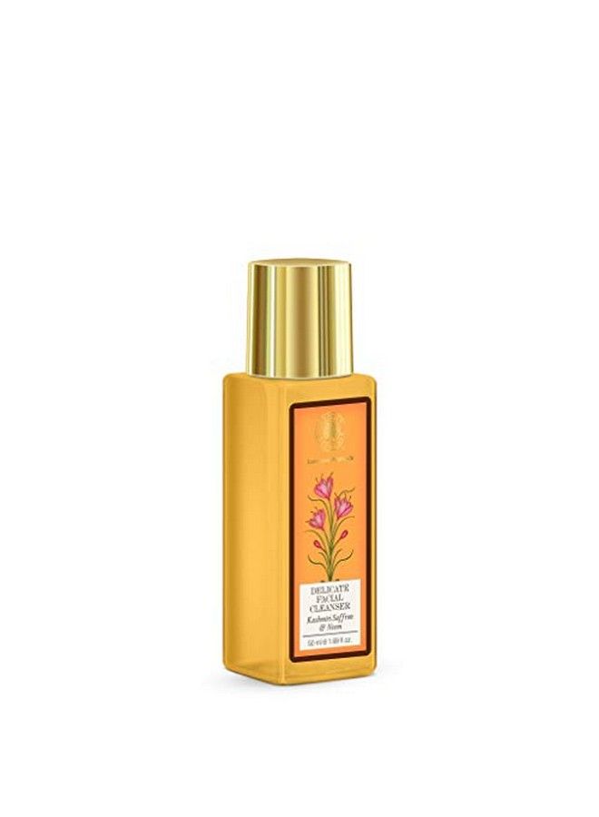Forest Essentials Delicate Facial Cleanser Saffron And Neem 50Ml And Pure Aloe Vera Light Hydrating Gel 50G - Image 4