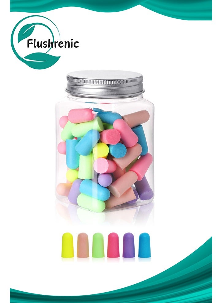 فلوشرينيك 60 عبوة  سدادات أذن إسفنجية فائقة النعومة  للنوم وإلغاء الضوضاء، 32 ديسيبل أعلى خفض للشخير,  للدراسة والسباحة والبيئات الصاخبة - Image 1