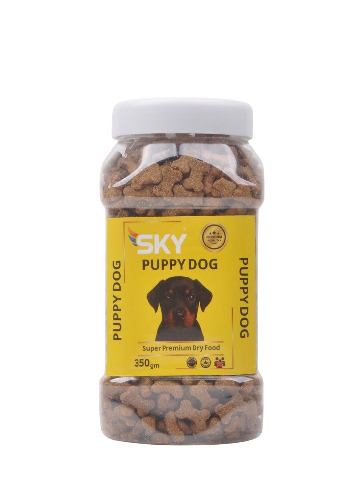 سكاي طعام جراء جاف من سكاي 350 جرام - دراي فود سوبر بريميوم لتجربة النمو الصحي، تركيبة غنية بالبروتين والكالسيوم للجراء الصغيرة