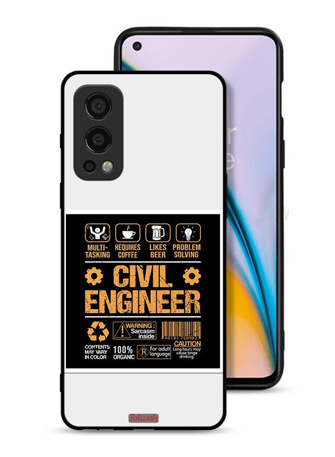 Tolwak OnePlus Nord 2 5G Protective Case Cover Civil Engineer Sticker - Image 1