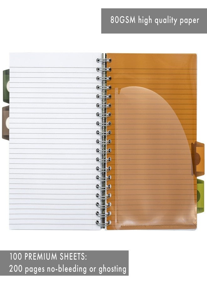 Pukka Pad 5 Subject Spiral Notebook 3-Pack - 200 Pages, 100 Sheets of 80GSM Paper with Repositionable Dividers & Perforated Edges for School & Office Planning & Organization - B5-7 X 10, Camo - Image 4