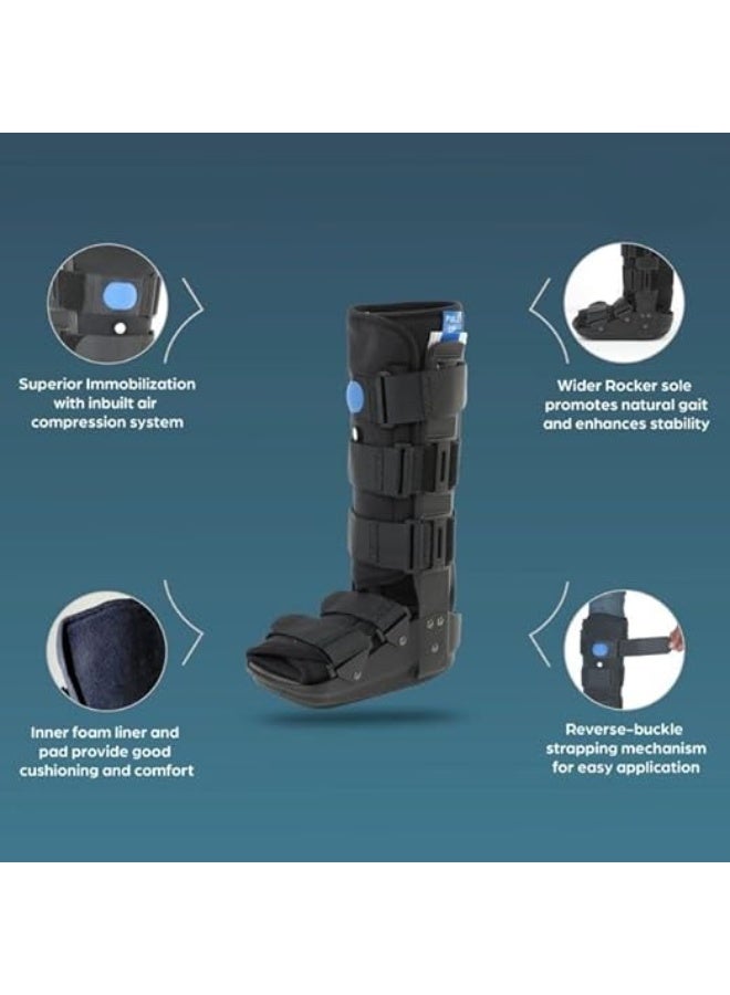 Air Walker Boot with Pump - Large Size - Adjustable & Comfortable for Foot and Ankle Support - Image 3