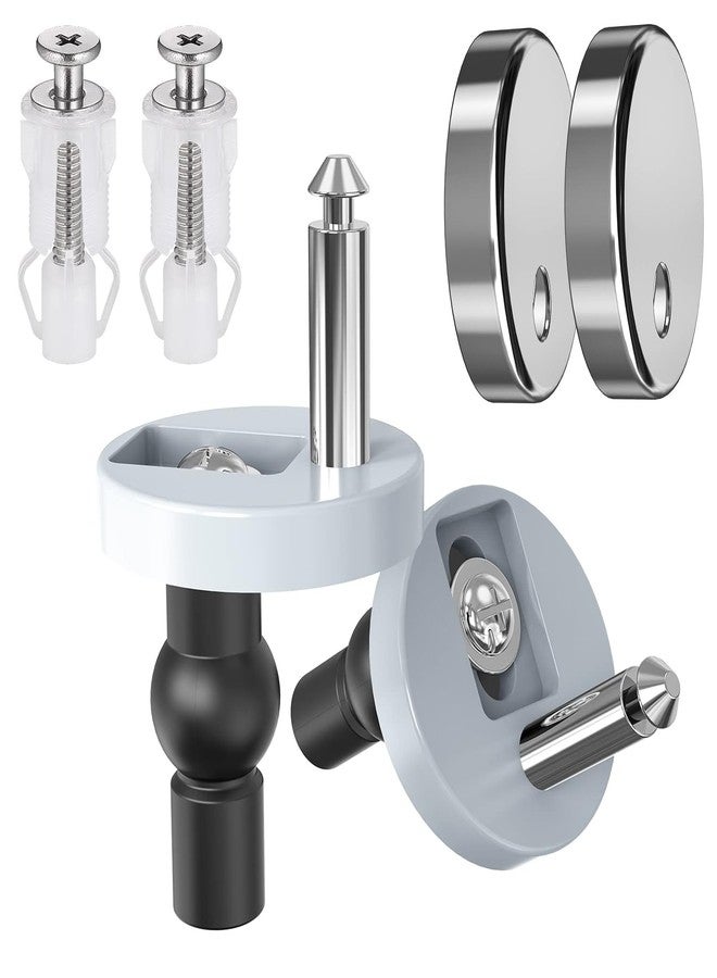 LINXIU Toilet Seat Hinge Bolts Kit Quick Release Top Hinge Fixings Expanding Rubber Toilet Seat Replacement Parts for Home Bathroom 2 Pcs - Image 1