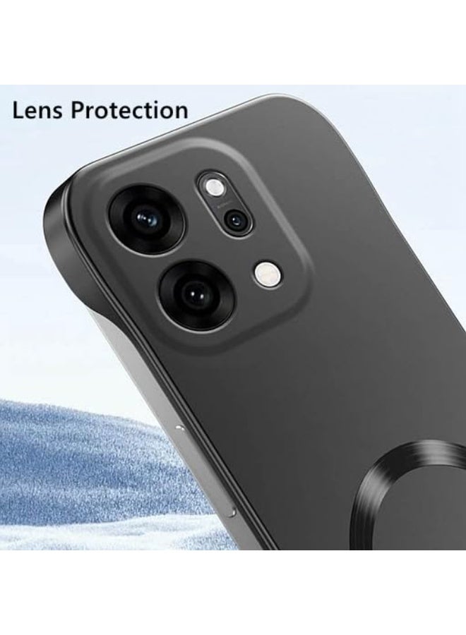 For Oppo Reno 14 Pro 5G Case，Raised Camera Lens Protection，Ultra Slim，without Edges，Support Wireless Charging，Magnetic Solid Color Premium Shockproof Protective Oppo Reno 14 Pro Cover - Image 3