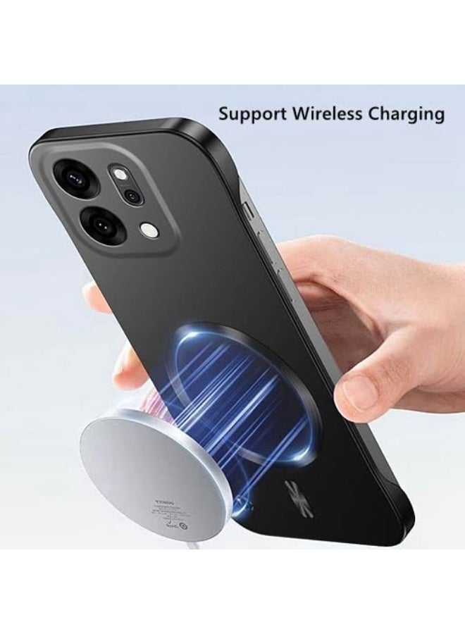 For Oppo Reno 14 Pro 5G Case，Raised Camera Lens Protection，Ultra Slim，without Edges，Support Wireless Charging，Magnetic Solid Color Premium Shockproof Protective Oppo Reno 14 Pro Cover - Image 4