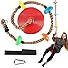 TURFEE Tree Swing for Kids Single Disk 6 Ft Outdoor Climbing Rope Carabiner 4 Ft Tree Strap Playground Accessories MultiColored Disc Swing SeatRed - Image 2