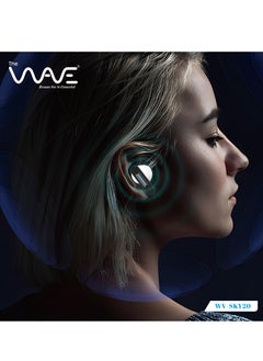 Wave ENC Wireless Earphones with RGB Lights – 6 Hours Music Time, 5 Hours Talk Time, Noise Reduction Mic - Black And White  - Image 2