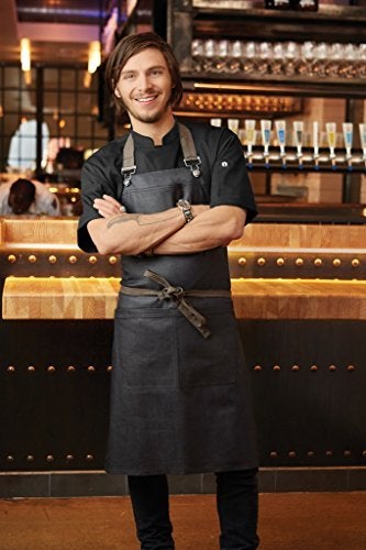 Chef Works Unisex Boulder Bib Apron Brown Black One Size - Image 3