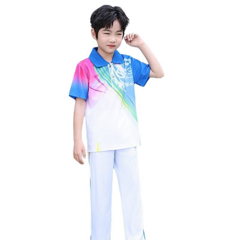 Summer Sportswear Suit Men'S And Women'S Casual Suit Short-Sleeved Trousers Running Square Dance Team Team Clothing Printing - Image 5