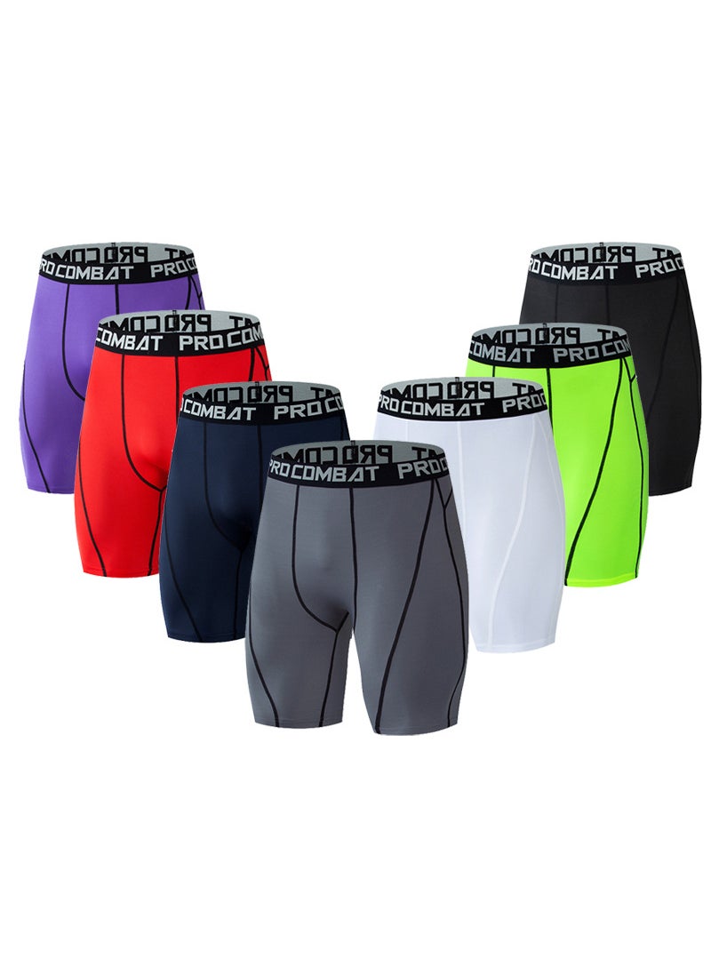 Generic - Mens Compression Running Shorts Breathable Quick-Dry Red - Image 1