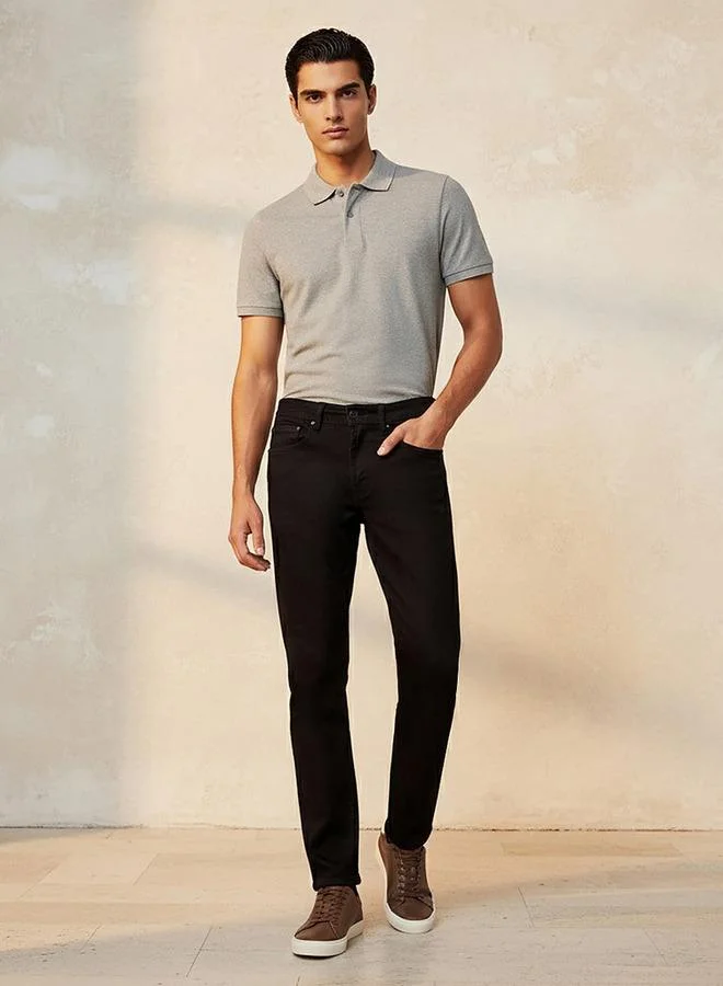 Splash FAV BLACK Men Slim Fit Mid Rise Jeans for Men | Best Price UAE