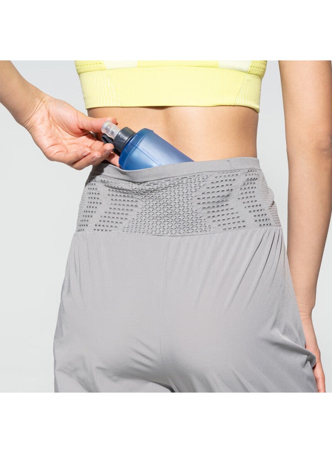Uto Women's Quick Dry Sports Pants With Waist Pack Casual Long Pants Running Pants Sunscreen Tied Pants Digital Gray L - Image 3