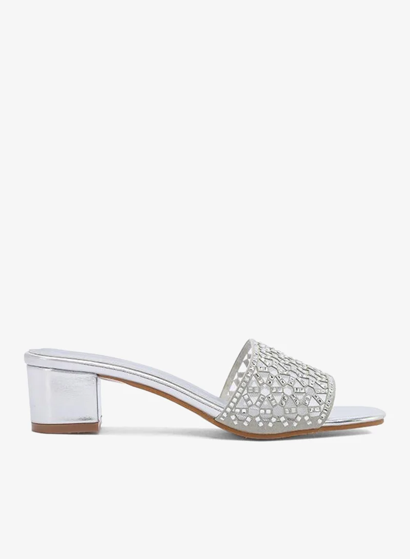 فايور Geometric Crystal Block Heel MY 390