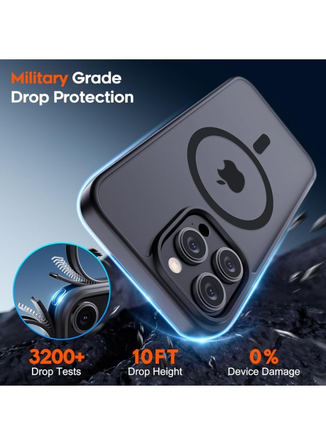 Magnetic Case for Iphone 12 Pro max Case [Compatible with wireless charging] [Shockproof Military Grade], Transparent Back Slim Bumper Cover Phone Case for iphone 12 pro max  (black) - Image 5