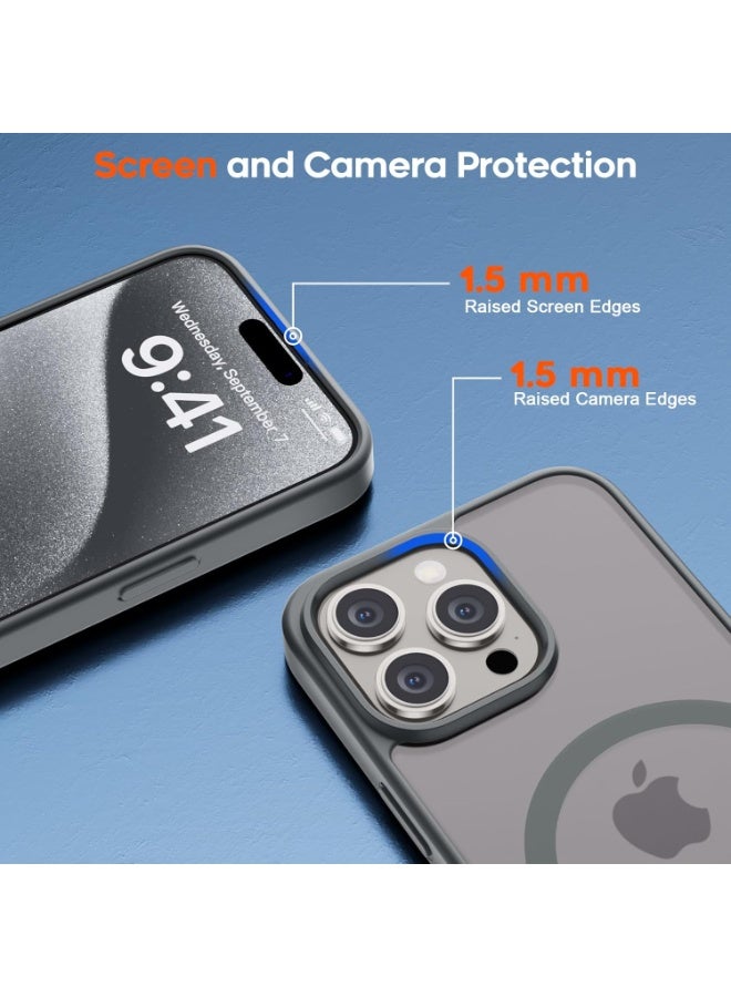 Magnetic Case for Iphone 12 Pro max Case [Compatible with wireless charging] [Shockproof Military Grade], Transparent Back Slim Bumper Cover Phone Case for iphone 12 pro max  (black) - Image 3