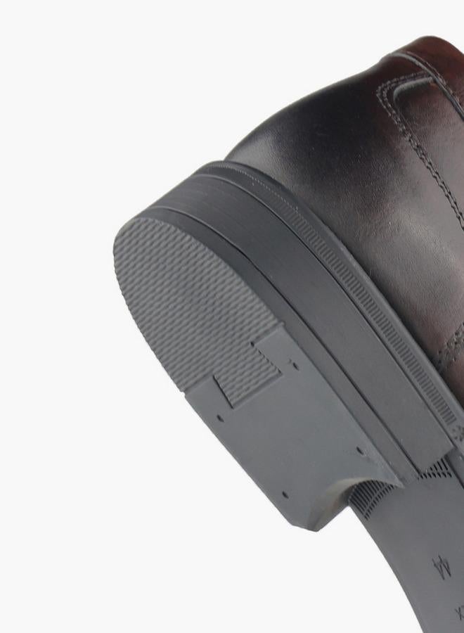 DUCHINI Men Metal Accent Slip-On Loafers - Image 5