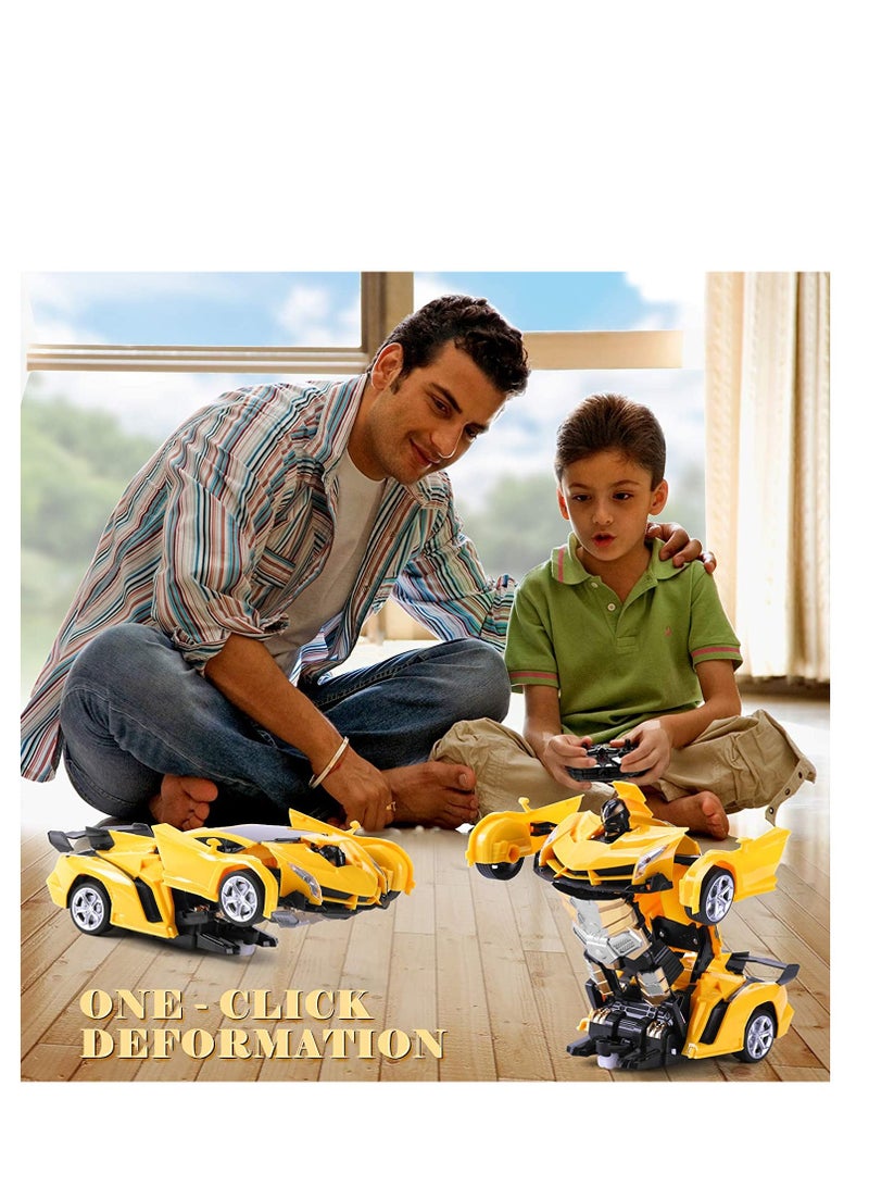AROAQ Remote Control Car Transform Robot RC Car with 40MHz Version Remote And One Button Transforming 360 Degree Rotation Drifting  - Image 3